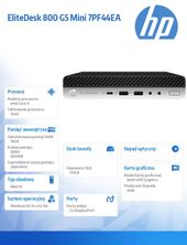HP INC Komputer EliteDesk 800DM G5 i7-9700 512/16GB/W10P 7PF44EA - 7PF44EA - Zdjęcie 3