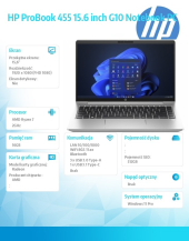 HP INC Notebook ProBook 455 G10 R7-7730U 512GB/16GB/W11P/15.6 85D55EA - 85D55EA - Zdjęcie 8