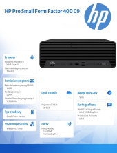 HP INC Komputer stacjonarny Pro Small Form Factor 400 G9 i3-13100 256GB/16GB/DVD/W11P  881J2EA  - 881J2EA - Zdjęcie 4