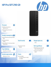 HP INC Komputer stacjonarny Pro SFF 290 G9 i3-13100 256GB/8GB/DVDR/W11P 883U6EA - 883U6EA - Zdjęcie 4