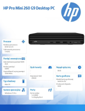 HP INC Komputer Pro Mini 260DM G9 i5-1355U 256GB/8GB/W11P 883X4EA - 883X4EA - Zdjęcie 4