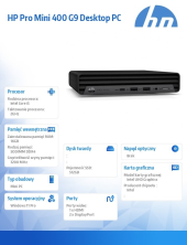 HP INC Komputer 400 Mini G9 i5-12500T 512GB/16GB/W11P      885H8EA - 885H8EA#AKD - Zdjęcie 5