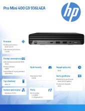 HP INC Komputer 400Mini G9Ri5-13500T 16GB/512GB/W11P  936L4EA  - 936L4EA#AKD - Zdjęcie 5