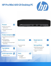 HP INC Komputer 400 G9 Mini i3-13100T 512GB/16GB/W11P      936L7EA - 936L7EA - Zdjęcie 6