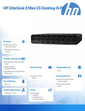 HP INC Komputer EliteDesk 8 Mini  G1i   U5-235T 512GB/16GB/W11P      998Z8ET - 998Z8ET#AKD - Zdjęcie 3