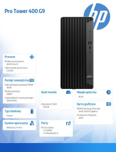HP INC Komputer stacjonarny Pro Tower 400 G9 PCI i5-13500 512GB/16GB/W11P 99N76ET - 99N76ET - Zdjęcie 4