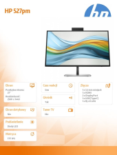 HP INC Monitor S5 Pro 527pm QHD USB-C 9E0Y9UT#ABB  - 9E0Y9UT#ABB - Zdjęcie 8