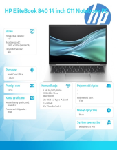 HP INC Notebook EliteBook 840 G11 U7-155H 1TB/32GB/W11P/14.0  9G0V8ET - 9G0V8ET#AKD - Zdjęcie 5