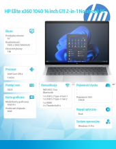 HP INC Notebook Elite x360 1040 G11 U7-155H 512GB/16GB/W11P/14.0 9G0X4ET - 9G0X4ET#AKD - Zdjęcie 9