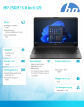 HP INC Notebook 250R G9 i5-1335U 512GB/16GB/W11Pro/15.6 cali AD1A6ET  - AD1A6ET#AKD - Zdjęcie 9