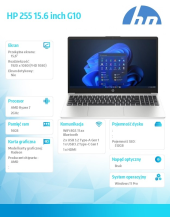 HP INC Notebook 255 G10 R7-7730U 512GB/16GB/W11Pro/15,6 cali AD1A9ET - AD1A9ET#AKD - Zdjęcie 8