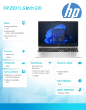 HP INC Notebook 250 G10 i3-1315U 512GB/16GB/W11Pro/15,6 cali AL0E6AT  - AL0E6AT#AKD - Zdjęcie 4