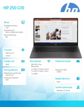 HP INC Notebook 250 G10 i5-1334U 512GB/16GB/Win11Home B39RMAT - B39RMAT#AKD - Zdjęcie 6
