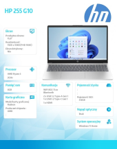 HP INC Notebook 255 G10 R5-7530U 512GB/8GB/15.6 cali/Win11Home B39RRAT - B39RRAT#AKD - Zdjęcie 5