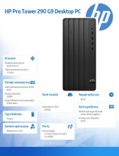 HP INC Komputer Pro Tower 290 G9 i3-14100 512GB/8GB/W11P       B6ZA9ET - B6ZA9ET#AKD - Zdjęcie 2