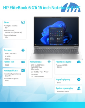 HP INC Notebook EliteBook 6 G1i  U5-225H 512GB/16GB/W11P/16.0  C51GLET - C51GLET#AKD - Zdjęcie 4
