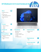 HP INC Notebook EliteBook 8 G1i U7-258V 512GB/32GB/W11P/14.0   C51H6ET  - C51H6ET#AKD - Zdjęcie 8