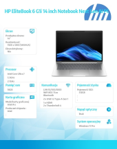 HP INC Notebook EliteBook 6 G1i  U7-265U 512GB/16GB/W11P/13.3 C51HBET - C51HBET#AKD - Zdjęcie 2