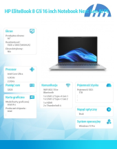 HP INC Notebook EliteBook 8 G1i U7-258V 1TB/32GB/W11P/16.0   C51MDET - C51MDET#AKD - Zdjęcie 7