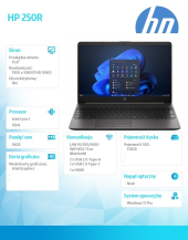 HP INC Notebook 250R G9 5-120U 512GB/16GB/Windows11Pro/15,6 cala D0MG5ET  - D0MG5ET#AKD - Zdjęcie 4