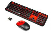 iBOX Zestaw bezprzewodowa klawiatura + mysz IKMS620W czarny - ikms620w - Zdjęcie 1
