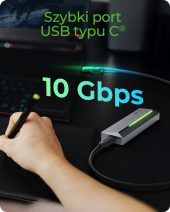 ICYBOX Obudowa dysku IB-1826MCL-CU31 M.2 NVMe i SATA obudowa, RGB lighting, USB 3.2 Gen 2, 10 Gbps  - IB-1826MCL-CU31 - Zdjęcie 4