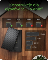 ICYBOX Obudowa SSD IB-1920M-C42 NNVMe SSD , USB4 GEN 3x2 (40GB)  - IB-1920M-C42 - Zdjęcie 6