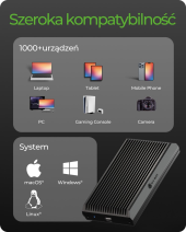 ICYBOX Obudowa SSD IB-1920M-C42 NNVMe SSD , USB4 GEN 3x2 (40GB)  - IB-1920M-C42 - Zdjęcie 7