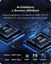 ICYBOX Obudowa z 80 Gbps IB-1980M-80G Thunderbolt 5 M.2 NVMe SSD - IB-1980-80G Diamond Case 1980 - Zdjęcie 7