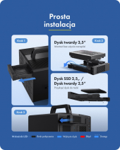 ICYBOX Obudowa IB-3710-C31 10xHDD 2,5"/3,5" SATA, Single Mode, HOST USB 3.2 Gen2, Zasilacz 200W  - IB-3710-C31 - Zdjęcie 3