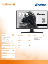 IIYAMA Monitor 21.5 cala G-MASTER G2250HS-B1 1ms,HDMI,DP,FSync,2x2W,VA  - G2250HS-B1 - Zdjęcie 2