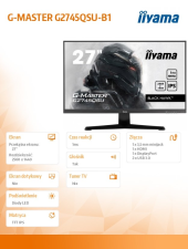 IIYAMA Monitor 27 cali G-Master G2745QSU-B1 IPS,FHD,100Hz,1ms,2xUSB,2x2W,FreeSync - G2745QSU-B1 - Zdjęcie 4