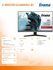 IIYAMA Monitor 24 cale GC2480HSU-B1,VA,180HZ,1500R,USBx2,0,5ms,300cd  - GC2480HSU-B1 - Zdjęcie 4