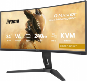 IIYAMA Monitor G-Master 34 cale GCB3486WQSCP-B1,VA,UWQHD,240HZ,1500R,500cd,21:9,     USB-C dock 95W, RJ45, 2x5W - GCB3486WQSCP-B1 - Zdjęcie 7