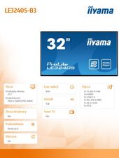IIYAMA Monitor 32 LE3240S-B3 VA/FHD/HDMI/VGA/USB/RJ45/2X10W/16/7  - LE3240S-B3 - Zdjęcie 10