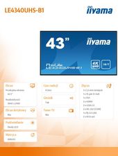 IIYAMA Monitor 43 LE4340UHS-B1 4K,18/7,LAN,AMVA3,USB,HD  - LE4340UHS-B1 - Zdjęcie 9