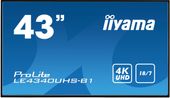 IIYAMA Monitor 43 LE4340UHS-B1 4K,18/7,LAN,AMVA3,USB,HD  - LE4340UHS-B1 - Zdjęcie 1