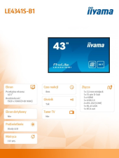 IIYAMA Monitor wielkoformatowy 43 cale LE4341S-B1 IPS,FHD,18/7,LAN,HDMI  - LE4341S-B1 - Zdjęcie 5