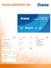 IIYAMA Monitor 55 cali LH5581UHSG-1AG 24/7,VA,ANDROID 14,4K, 2x10W, WiFi,    UCHWYT CIENNY, 2xHDMI, USB-C, RJ45, IR, 2xUSB, WHITE  - LH5581UHSG-1AG - Zdjęcie 6