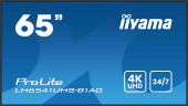 IIYAMA Monitor 65 cali LH6541UHS-B1AG VA,4K,24/7,LAN,USB,HDMI,500cd/m2,     Haze(25%),2x10W,Pion/Poziom  - LH6541UHS-B1AG - Zdjęcie 1