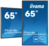 IIYAMA Monitor 65 cali LH6570UHB-B1 4K, 24/7, Android, 700cd, VA, Pion, Slime line - LH6570UHB-B1 - Zdjęcie 1