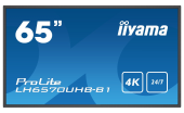 IIYAMA Monitor 65 cali LH6570UHB-B1 4K, 24/7, Android, 700cd, VA, Pion, Slime line - LH6570UHB-B1 - Zdjęcie 2