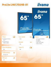 IIYAMA Monitor 65 cali LH6570UHB-B1 4K, 24/7, Android, 700cd, VA, Pion, Slime line - LH6570UHB-B1 - Zdjęcie 7