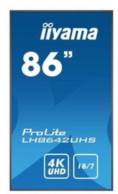 IIYAMA Monitor wielkoformatowy 85.6 cali LH8642UHS-B3 4K,18/7,SDM,IPS,LAN,PION,500cd/m2,OS8.0  - LH8642UHS-B3 - Zdjęcie 6