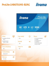 IIYAMA Monitor 86 cali LH8675UHS-B2AG,24/7,IPS,ANDROID.11,4K,  WiFi,         iiSignage2, FailOver, EShare, 24/7, full daisy chain  - LH8675UHS-B2AG - Zdjęcie 10