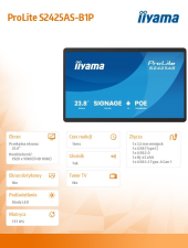 IIYAMA Monitor 23.8 cala ProLite S2425AS-B1 IPS,FHD,A14,24/7,RJ45, iiSignage, WI-FI  - S2425AS-B1P - Zdjęcie 5