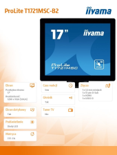 IIYAMA Monitor ProLite 17 cali T1721MSC-B2 POJ.10PKT.TN,IPX3,HDMI - T1721MSC-B2 - Zdjęcie 6