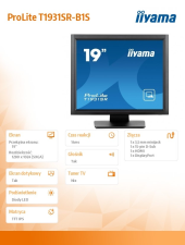 IIYAMA Monitor 19 cali T1931SR-B1S RESIS.IP54,HDMI,DP,VGA,2x1W,5:4  - T1931SR-B1S - Zdjęcie 7