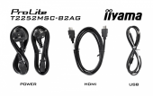 IIYAMA Monitor 22 cale T2252MSC-B2AG 10 PKT. POJ,IPS,HDMI,DP,2x1W,7H,2xUSB,  AG-(Anti Glare)  - T2252MSC-B2AG - Zdjęcie 6