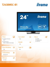 IIYAMA Monitor 24 cale T2438MSC-B1 IPS,FHD,DP,HDMI,2x2W,2xUSB,600(cd/m2),   10pkt.7H,IP1X(FRONT),PION/POZIOM  - T2438MSC-B1 - Zdjęcie 11